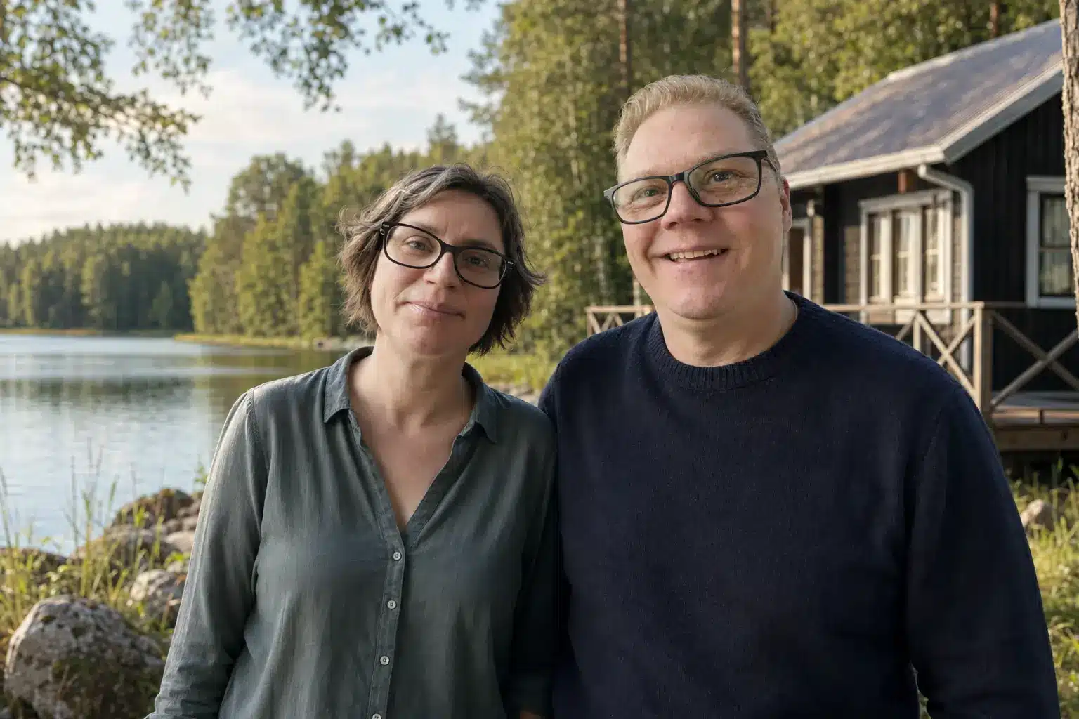 Eija ja Mikko Salkolahti Salkolahden Lomamökeiltä